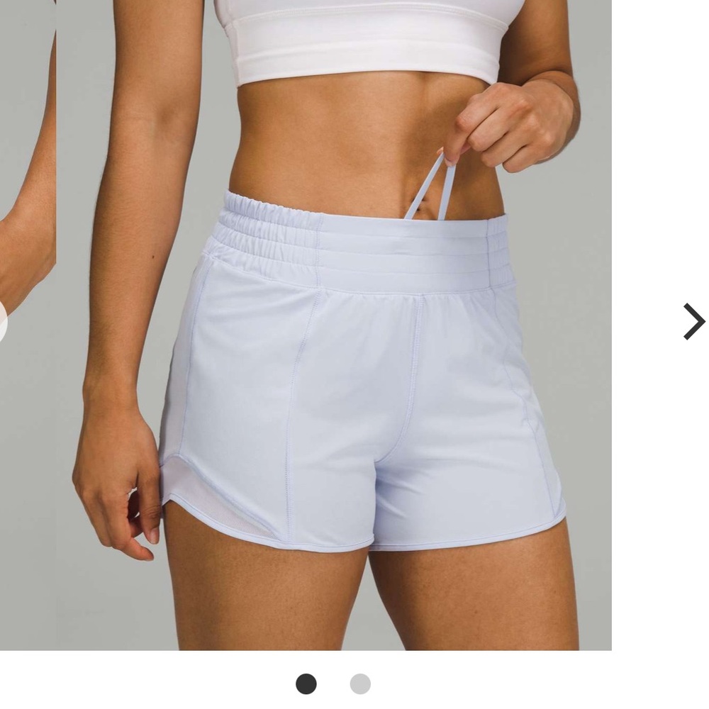 lululemon 4in high rise Hotty Hot High-Rise Shorts - blue linen
